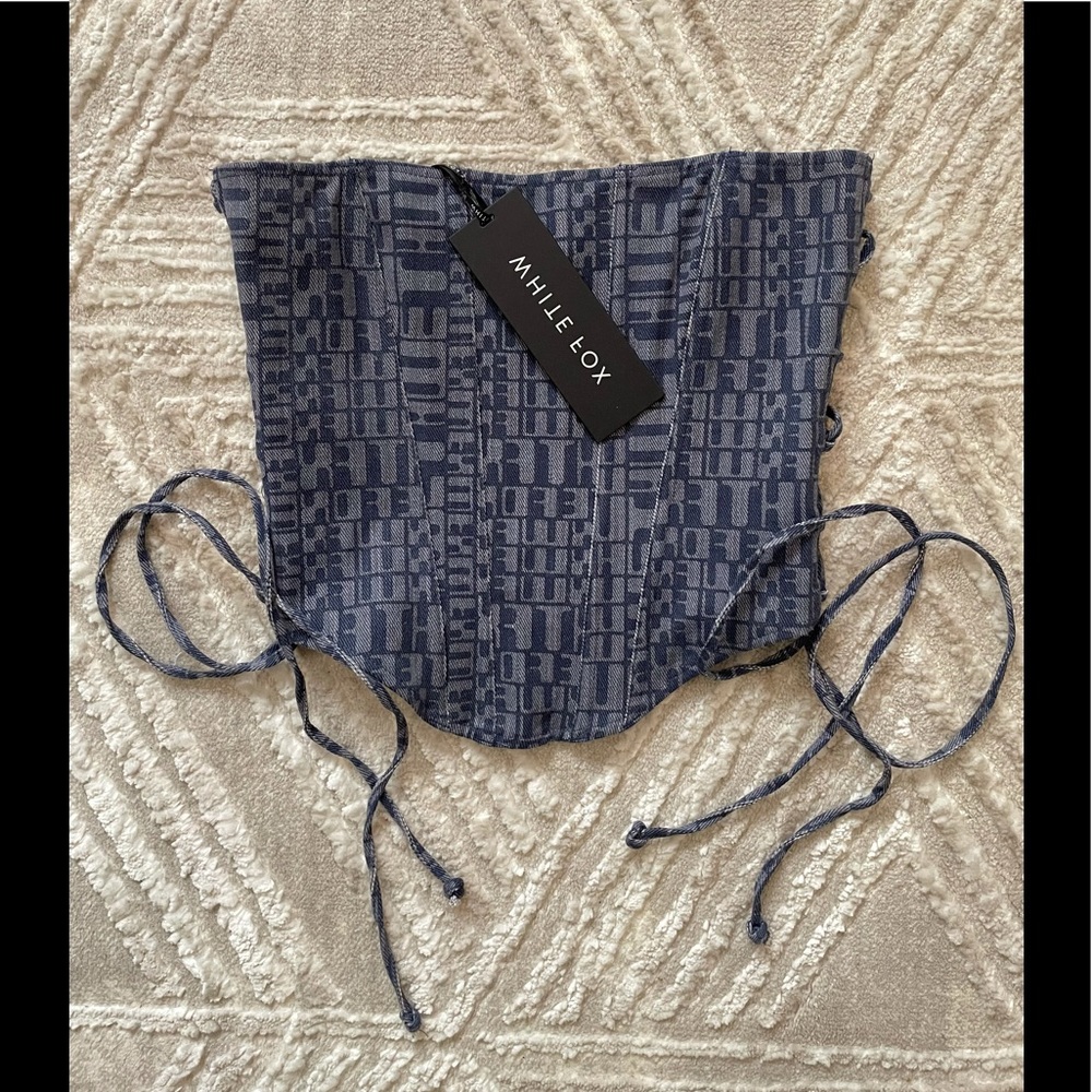 Denim corset